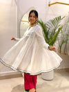 White Cotton Farshi Salwar Set