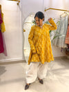 Mustard Floral  Farshi Salwar Set