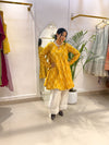 Mustard Floral  Farshi Salwar Set