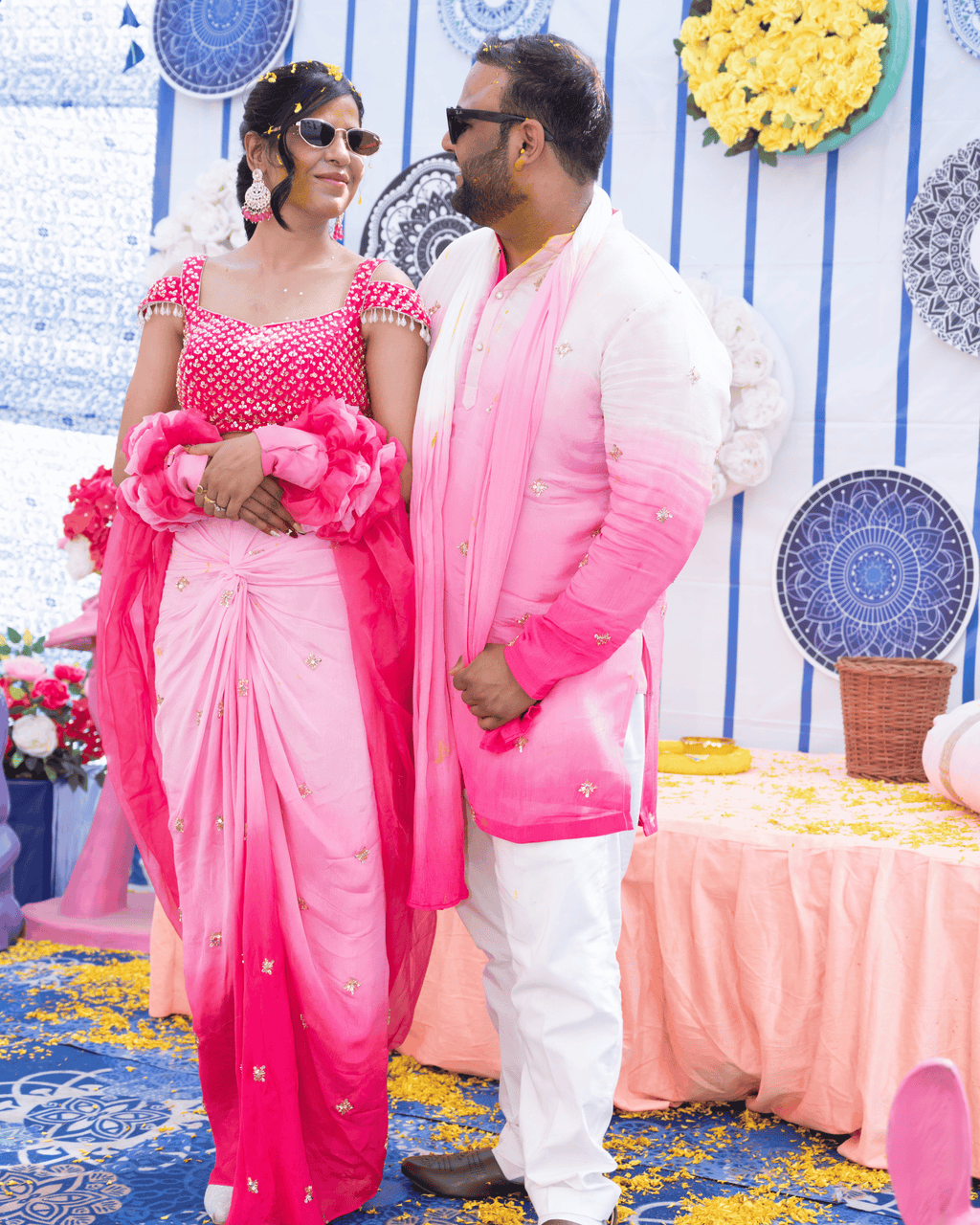 Ombre Pink Carnival Couple Set
