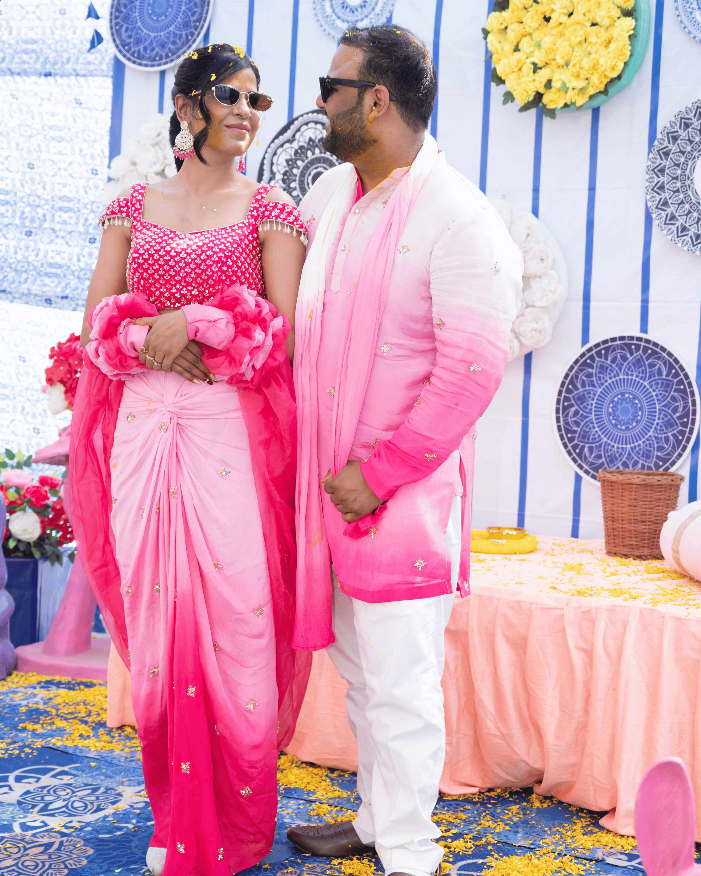 Ombre Pink Carnival Couple Set