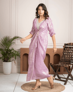 Lavender Kaftan Dress
