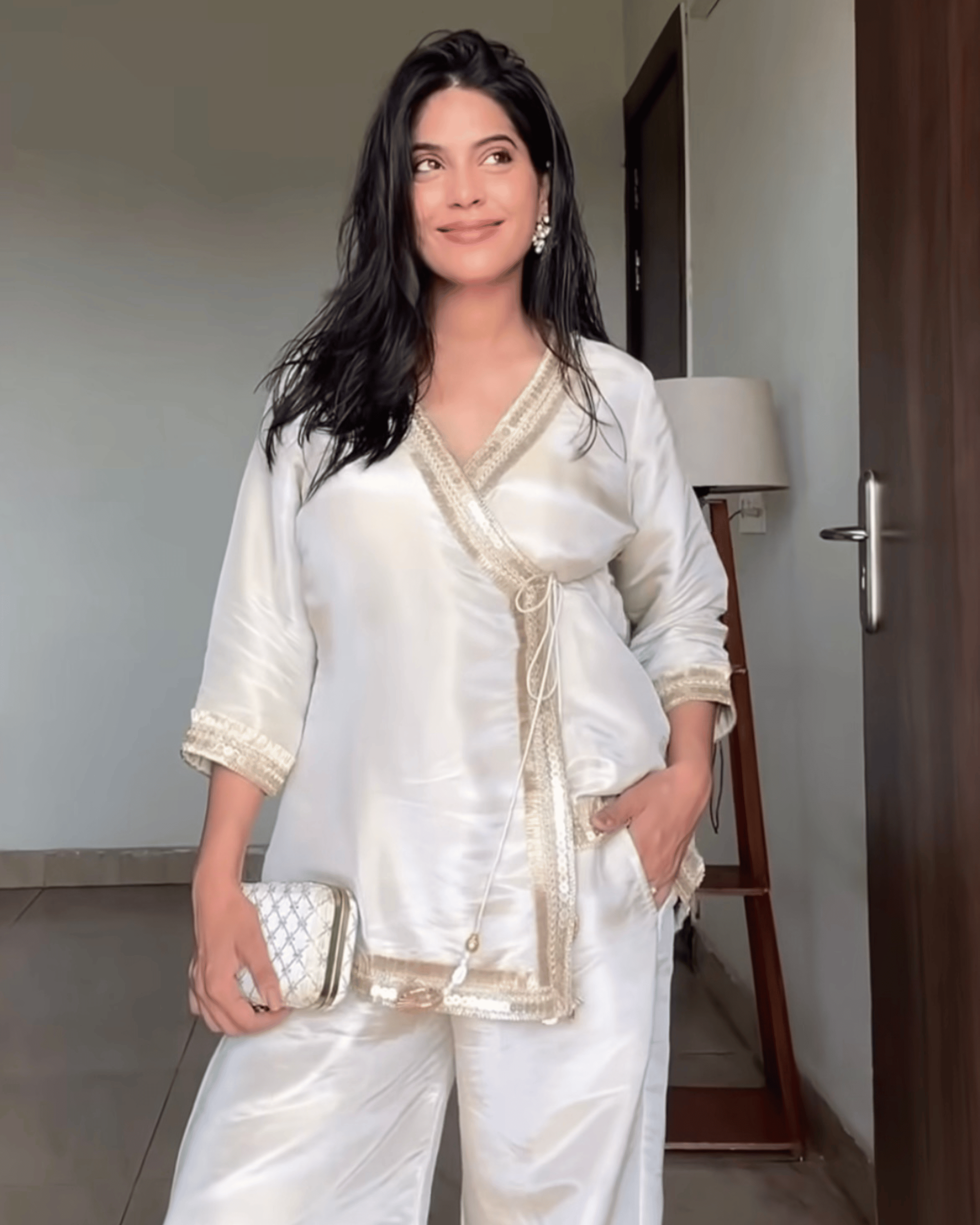 Ivory Cosmo Tissue Festive Co-Ord Set