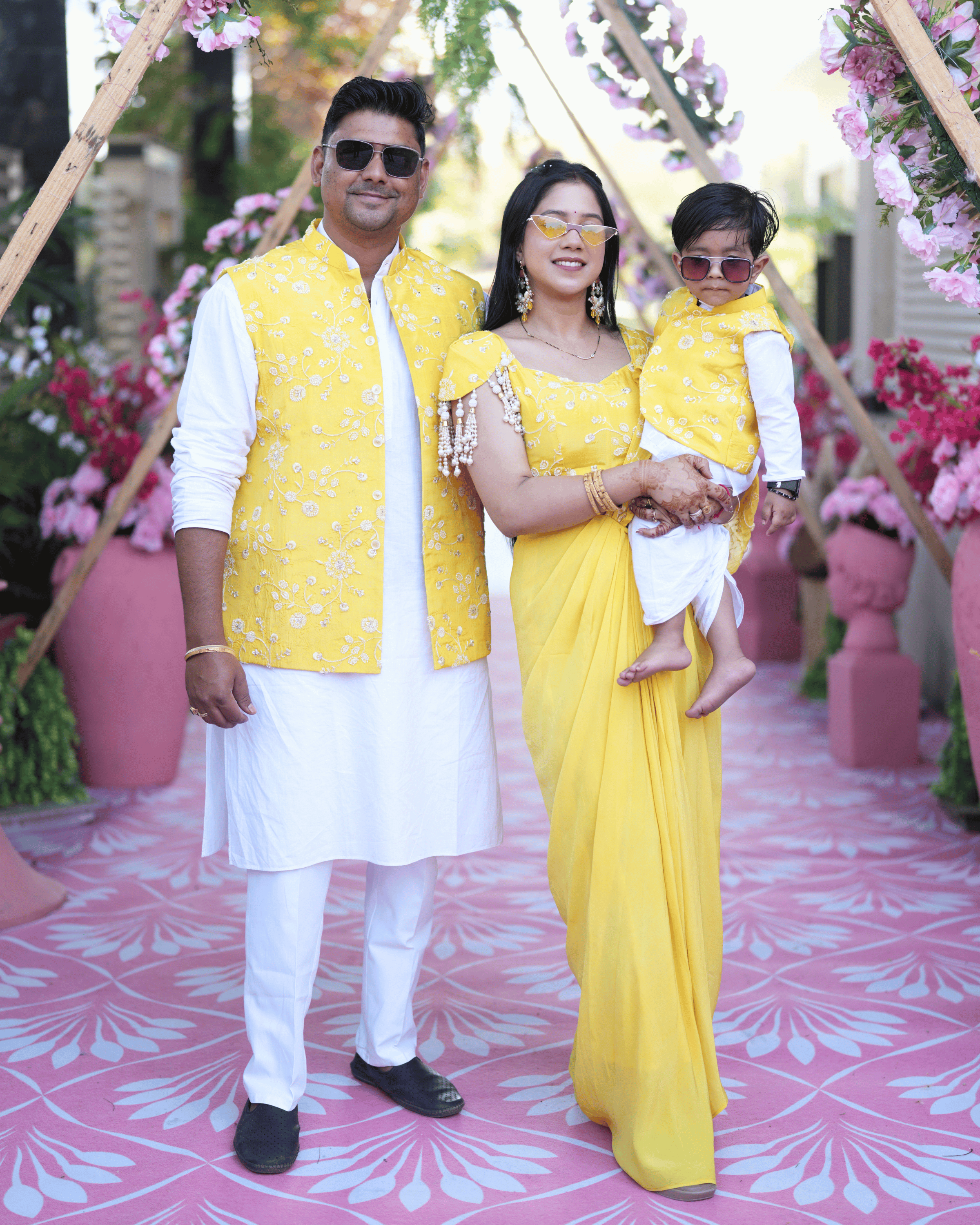 Sunshine Yellow Carnival Family Coordinated Set