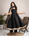 Black Cotton Anarkali