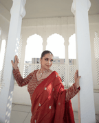 Rust Radish Fishcut Lehenga with Tassel Dupatta
