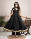 Black Cotton Anarkali