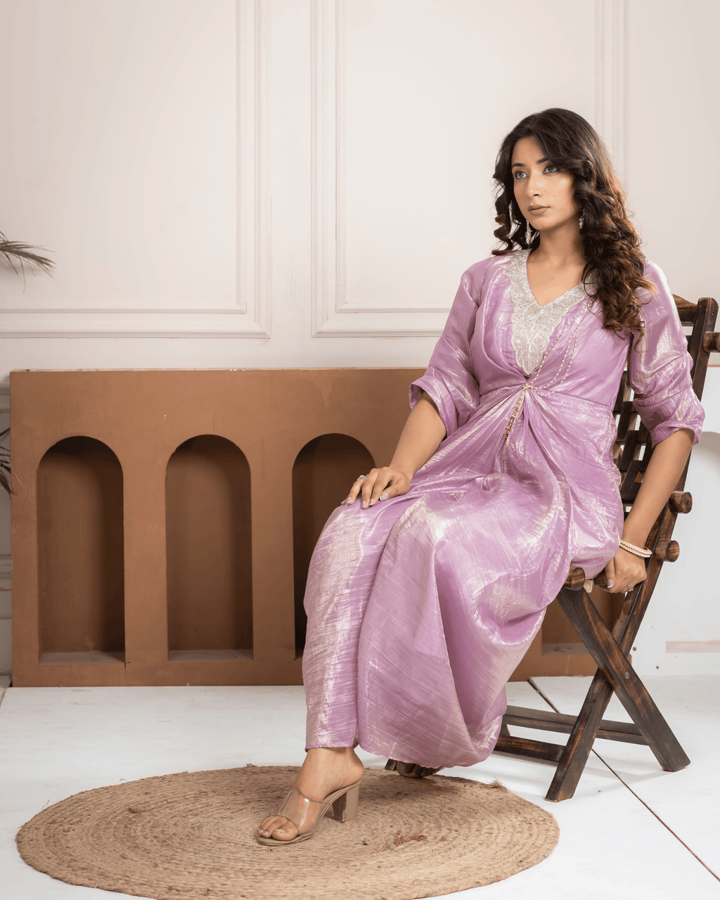 Lavender Kaftan Dress