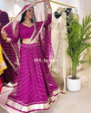 Purple Leheriya Flare Lehenga