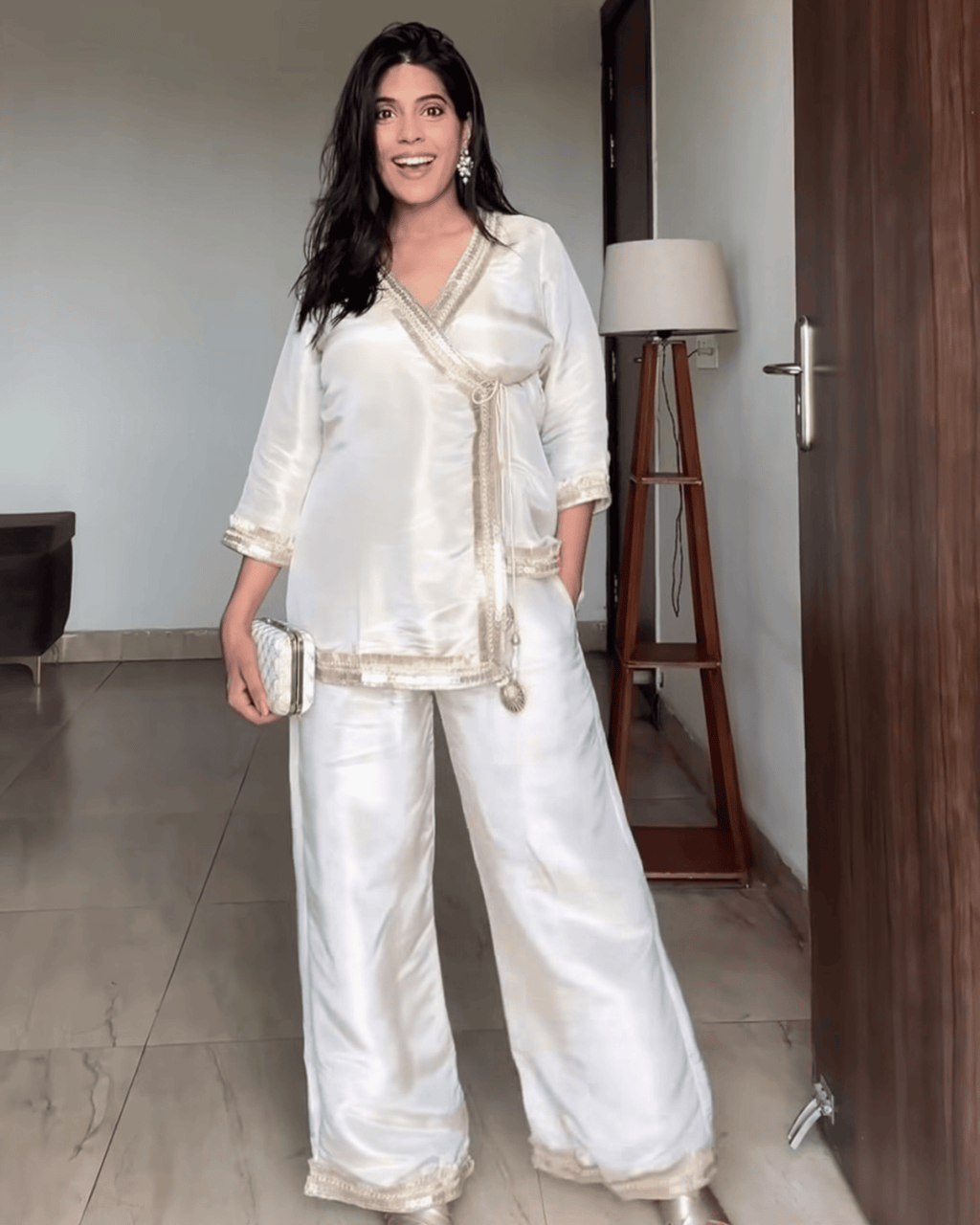 Ivory Cosmo Tissue Festive Co-Ord Set