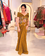 Golden Brown Multi-Way Drape Skirt Set