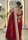 Rasrang  Red Saree with Embroidered Border