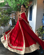 Scarlet Red Anarkali Gown