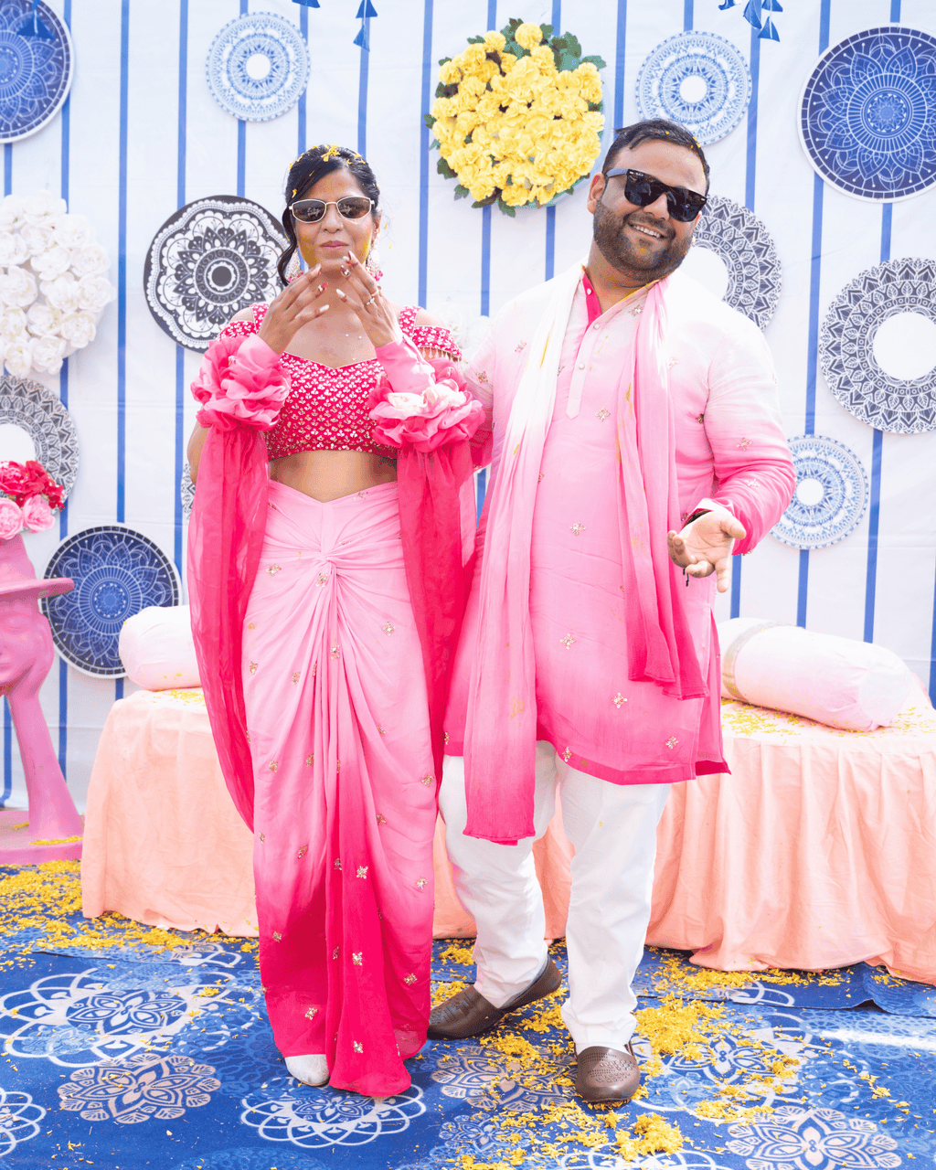 Ombre Pink Carnival Couple Set