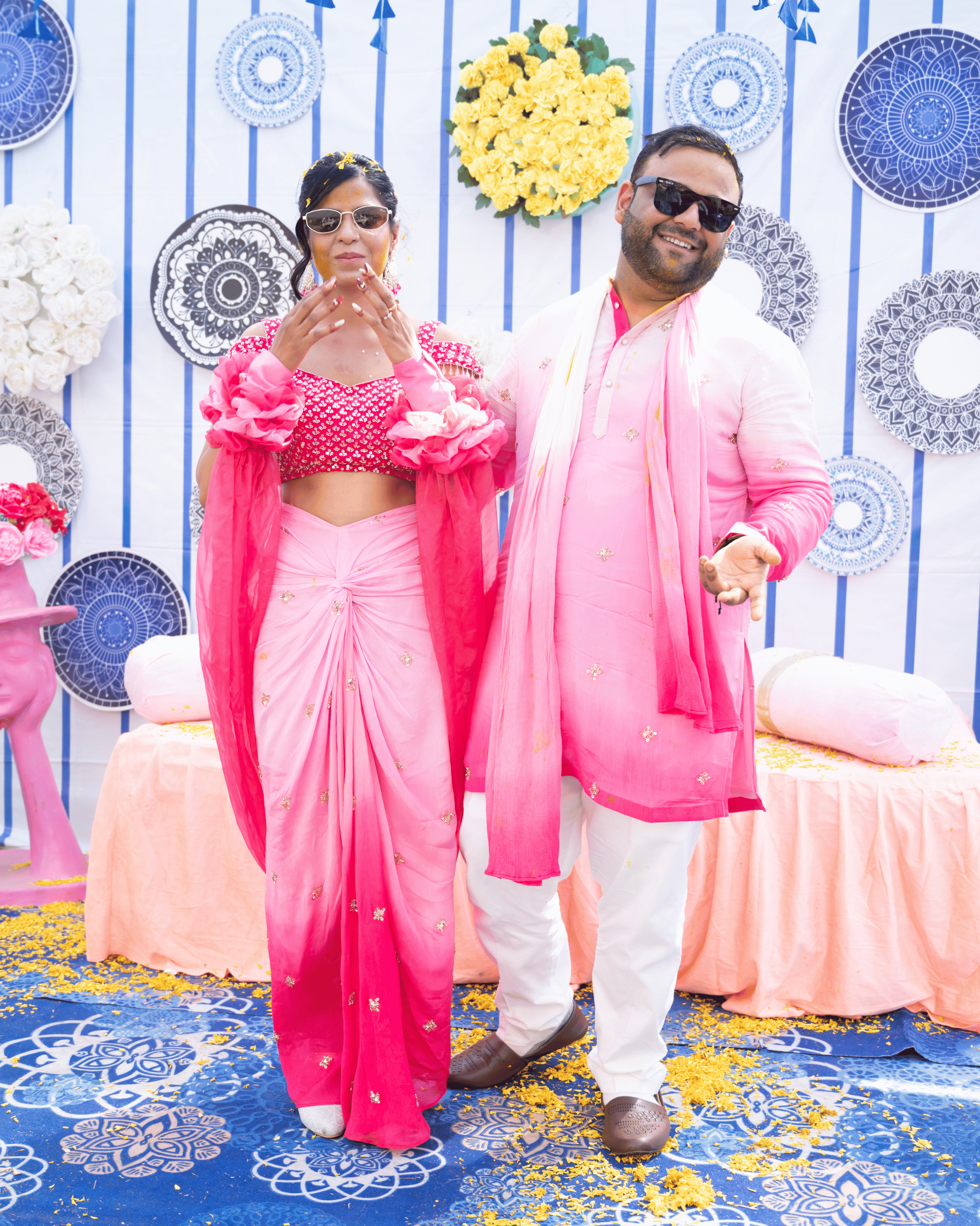 Ombre Pink Carnival Couple Set