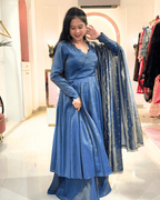 Midnight Blue Anarkha Anarkali Set