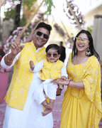 Sunshine Yellow Carnival Family Coordinated Set