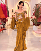 Golden Brown Multi-Way Drape Skirt Set