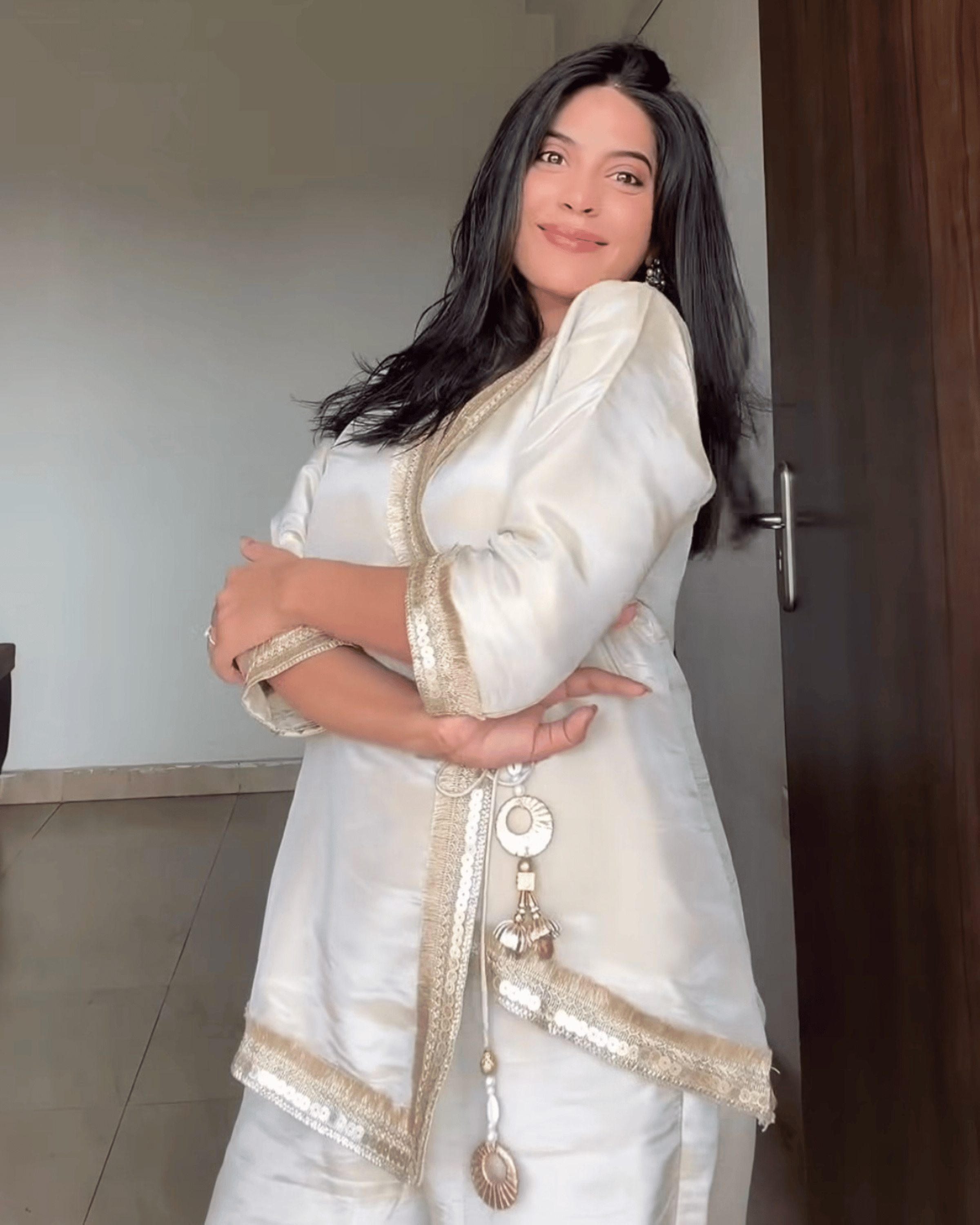 Ivory Cosmo Tissue Festive Co-Ord Set