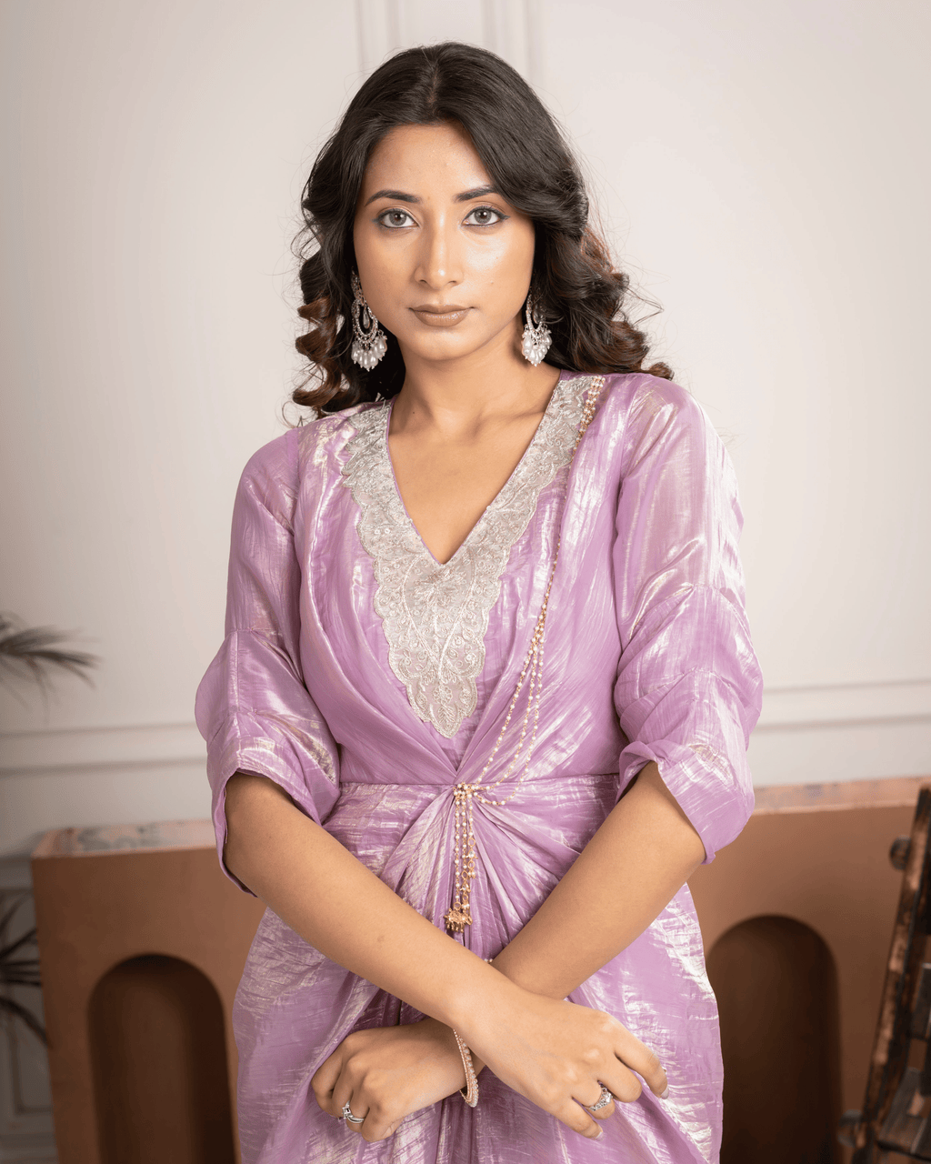 Lavender Kaftan Dress