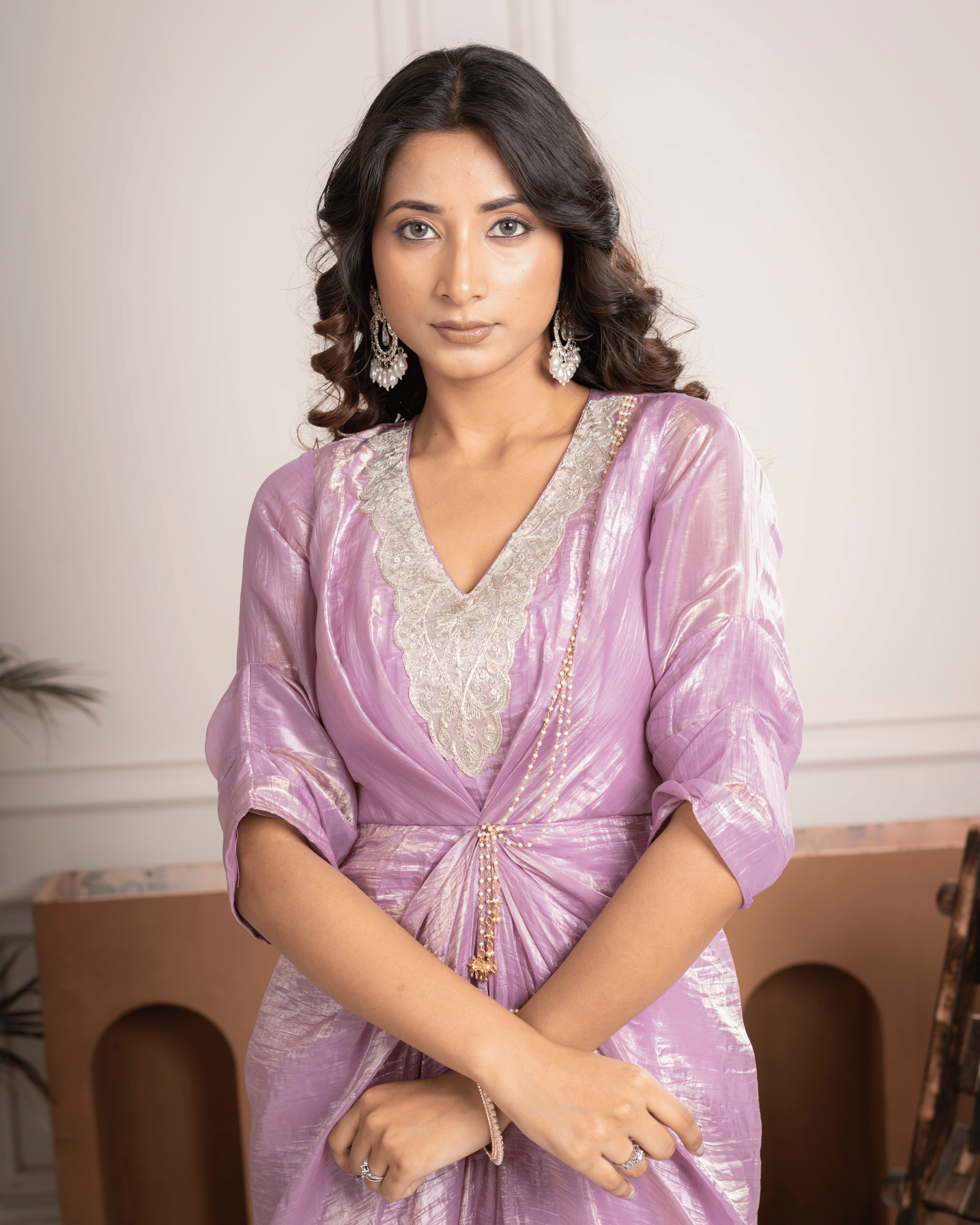 Lavender Kaftan Dress