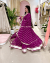 Purple Leheriya Flare Lehenga