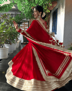 Scarlet Red Anarkali Gown