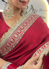 Rasrang  Red Saree with Embroidered Border