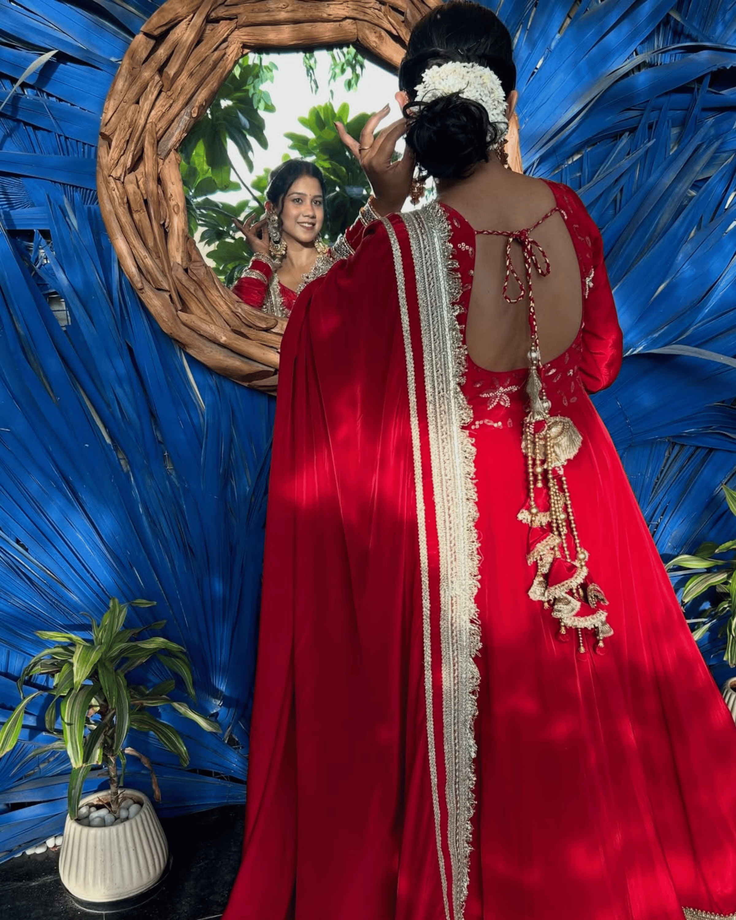 Scarlet Red Anarkali Gown