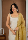 Cosmo Tissue Straight Suit Set with Handwork Buti & Dupatta