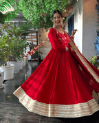 Scarlet Red Anarkali Gown