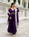Violet Bloom Anarkali