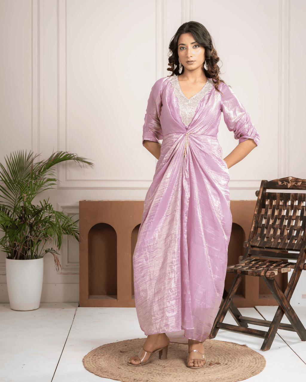 Lavender Kaftan Dress