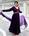 Violet Bloom Anarkali