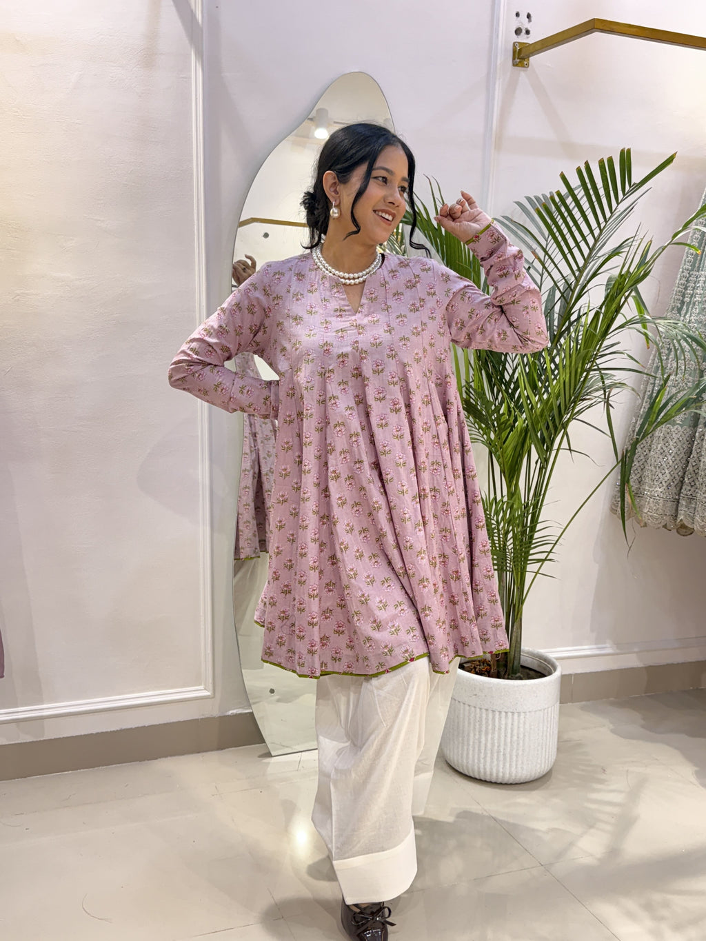 Pink Cotton farsi salwar