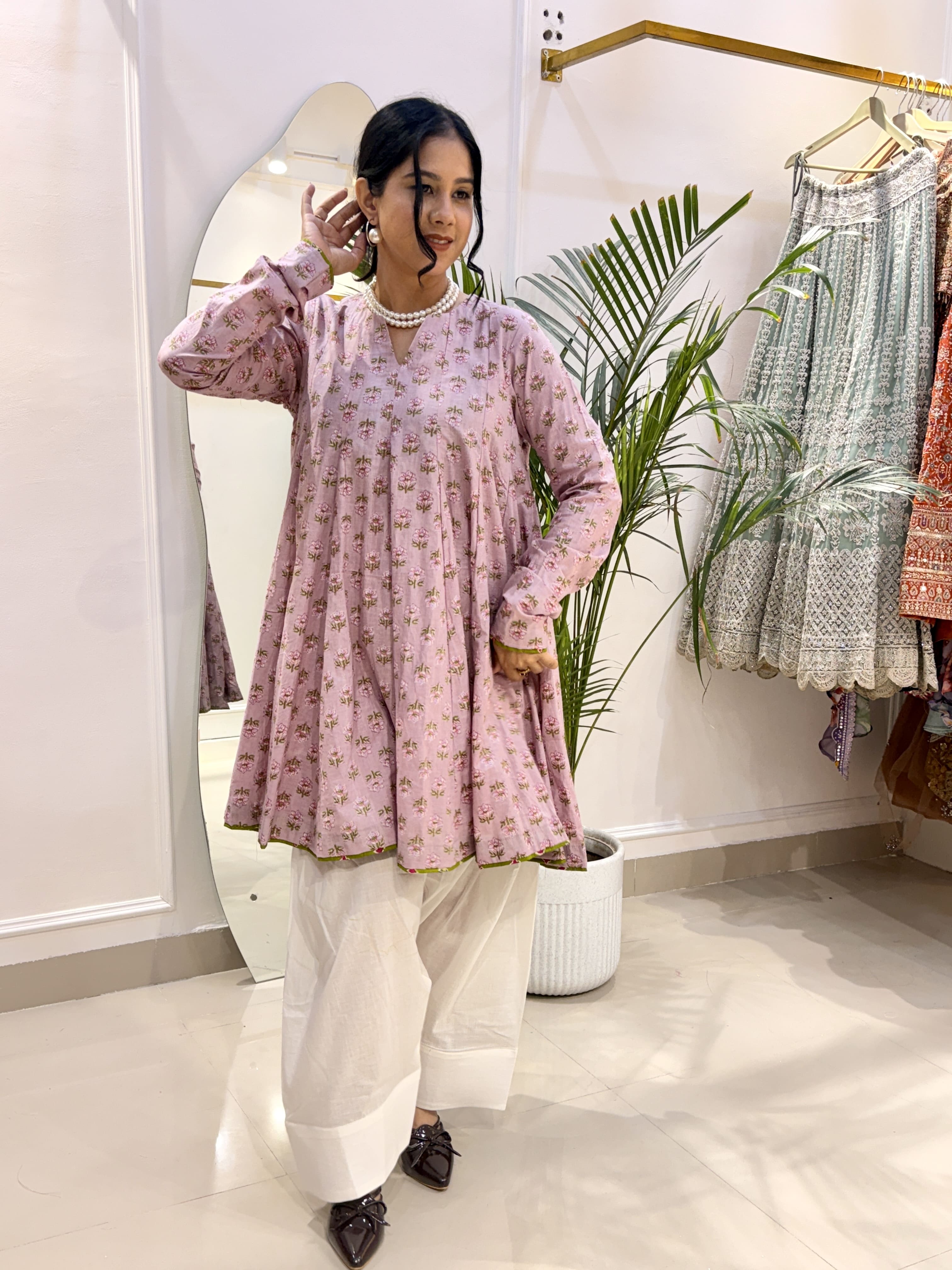 Pink Cotton farsi salwar