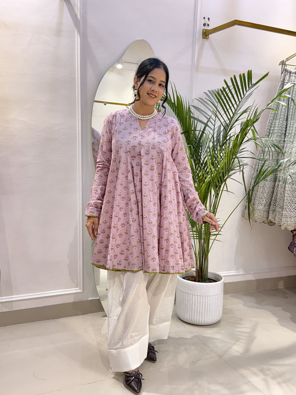 Pink Cotton farsi salwar