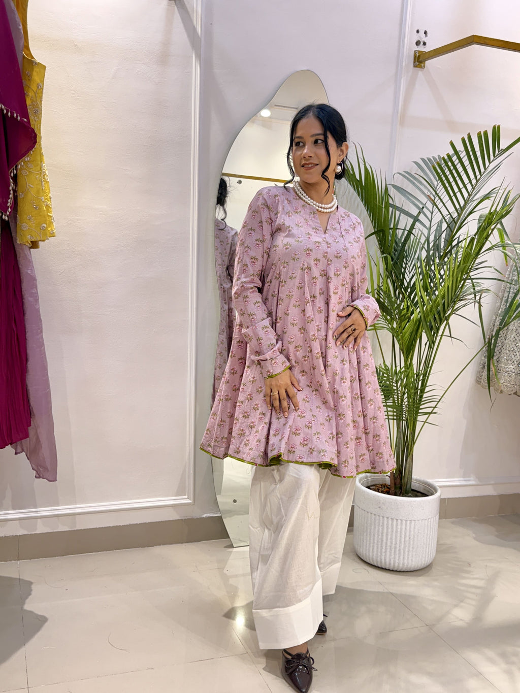 Pink Cotton farsi salwar