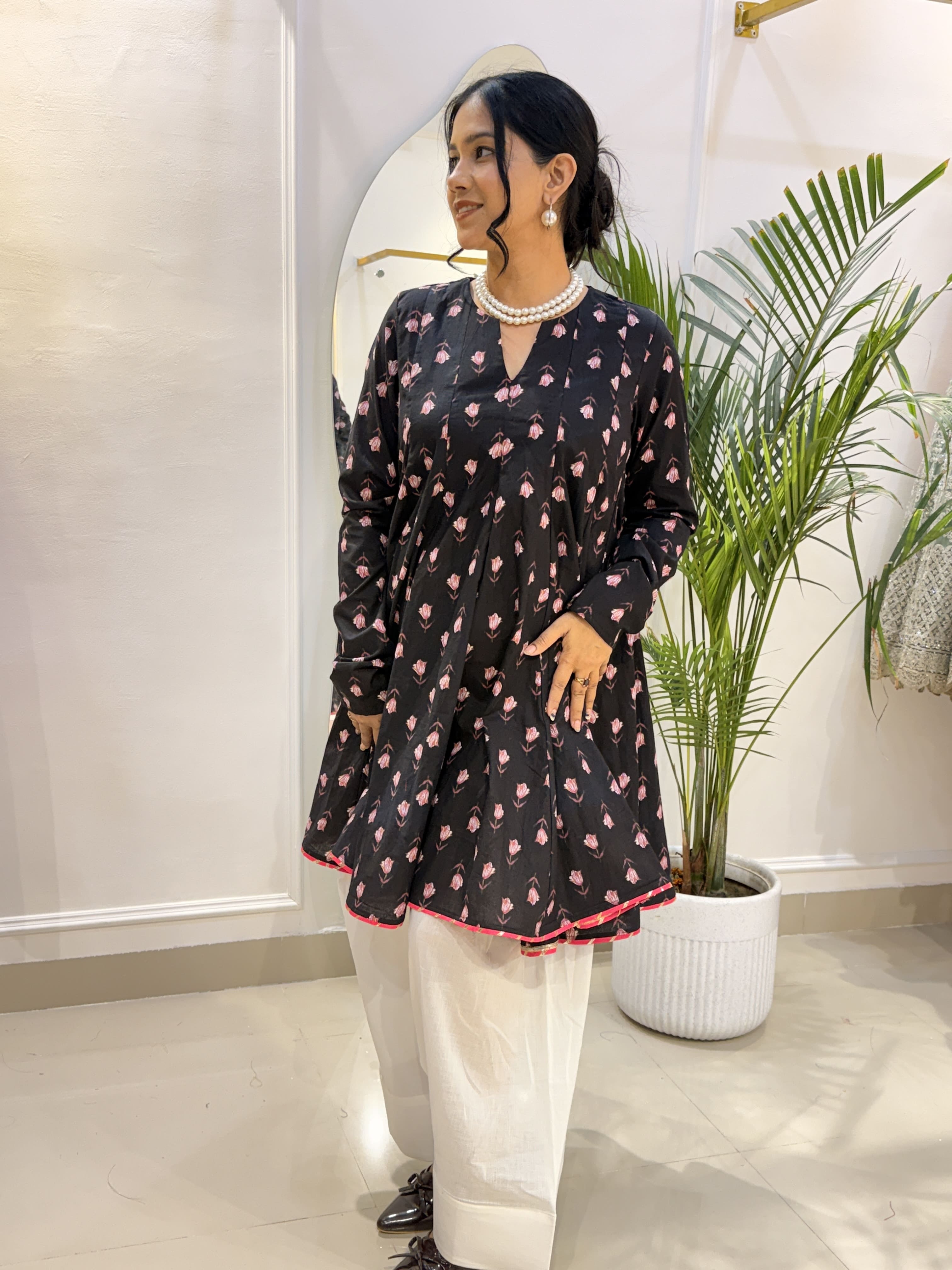 Short anarkali farsi salwar cotton