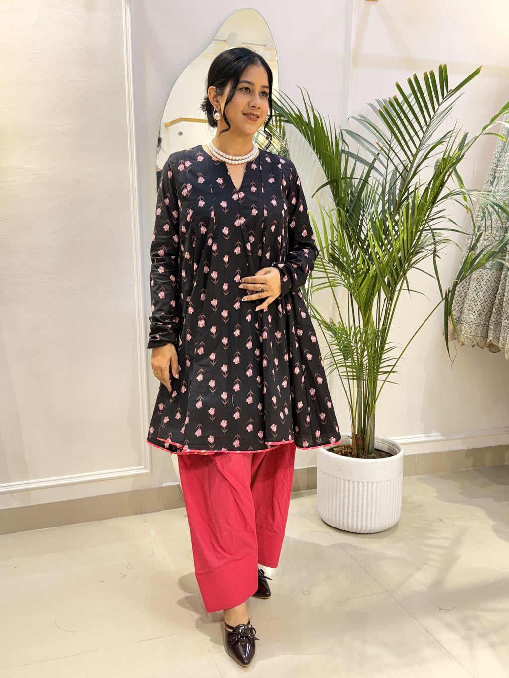 Short anarkali farsi salwar cotton