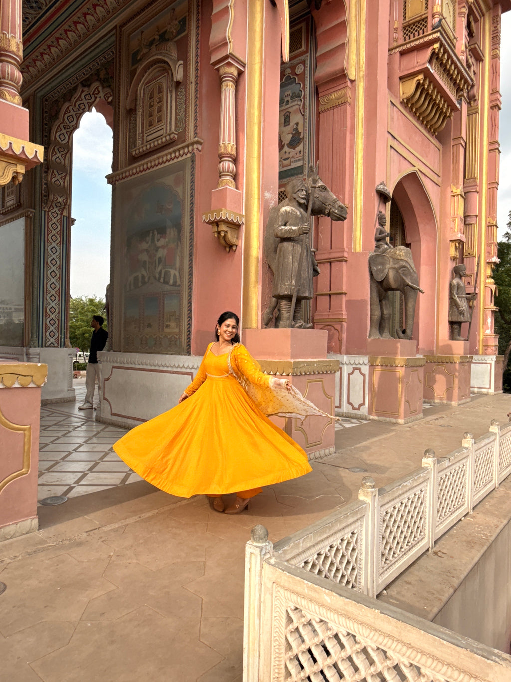 Yellow Anarkali Suit Set for Women | Flared Anarkali Kurta with Embroidered Dupatta | Festive & Ethnic Wear